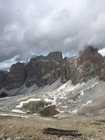 Windy day in the Dolomites Italy 