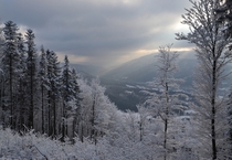 Winter in Beskydy Czech Republic 