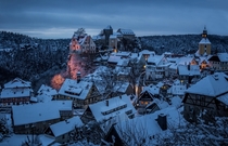 Winter in Hohnstein Germany 