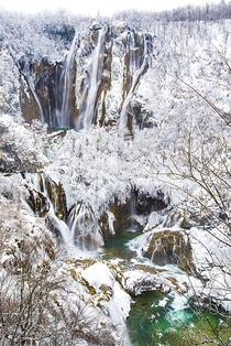 Winter in Plitvice Lakes Croatia 