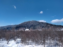 Winter landscape in Sucevia Suceava county Romnia 