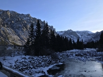 Winter River in MT