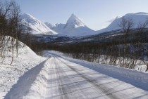 Winter road in Norway 