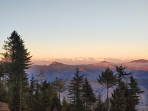 Winter sunset in Shimla Himachal Pradesh 