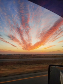 Winter sunset over Texas