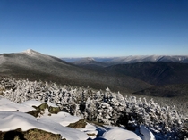 Winter takes hold of the White Mountains NH USA 