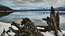 Winter Twilight Lake McDonald Glacier National   x 