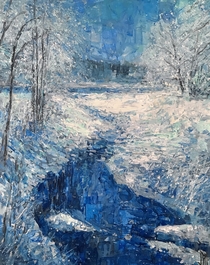Wintery creek I painted