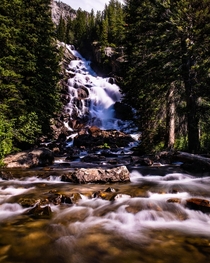 Wish I could just slide down this waterfall in Grand Tetons NP Wyoming USA 