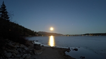 Wolf Moon over Big Bear CA