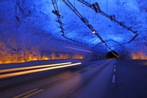Worlds longest road tunnel Laerdal Tunnel Norway 
