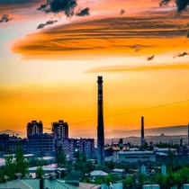 Yerevan Armenia during sunset