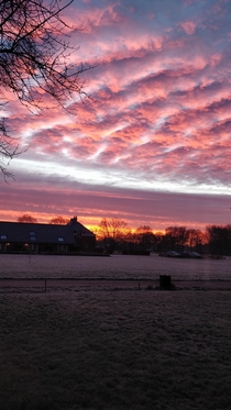 Yesterday morning sunrise the Netherlands 