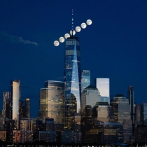 Yesterdays Moonrise over One WTC