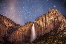 Yosemite Falls by moonlight  x