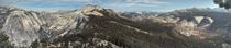 Yosemite National Park panoramic view from Half Dome 