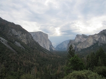 Yosemite Valley CA with awesome clouds 