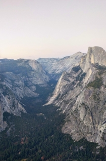 Yosemite Valley with Half Dome on the right Taken from Glacier Point 