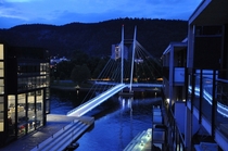 Ypsilon bridge at night Drammen 